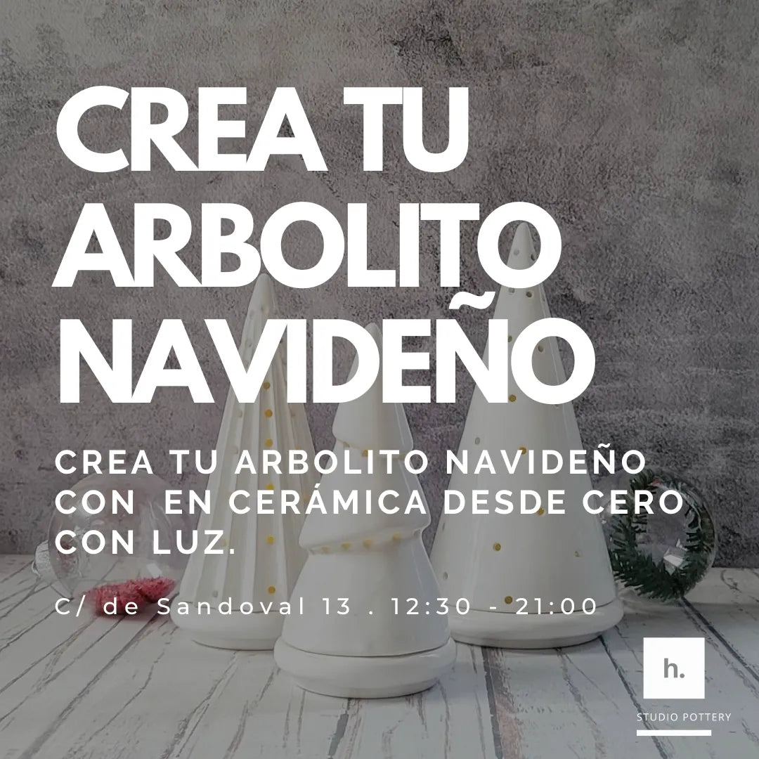 Crea tu arbolito navideño en cerámica - Hilario Studio Pottery 